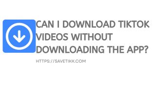can i download tiktok videos without downloading the app